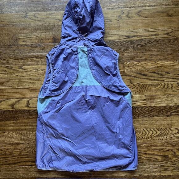 Smartwool Merino Sport Ultra Light Vest Womens L Purple Full Zip Hooded Vented - Picture 2 of 9